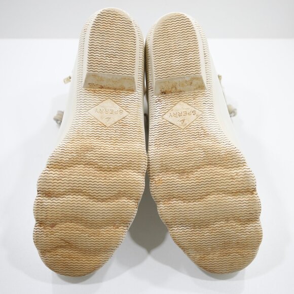 Sperry Syren Gulf Ivory Canvas & Rubber Rain Duck Boots - Women's 9 - Picture 7 of 7